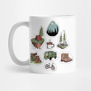 Cute camping stickers Mug